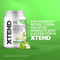 Xtend sugar-free hydration bottle shown during training