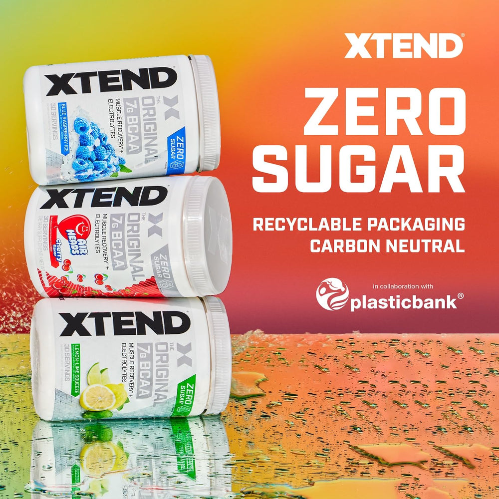 Xtend Watermelon Explosion drink in glass showcasing electrolytes for endurance.