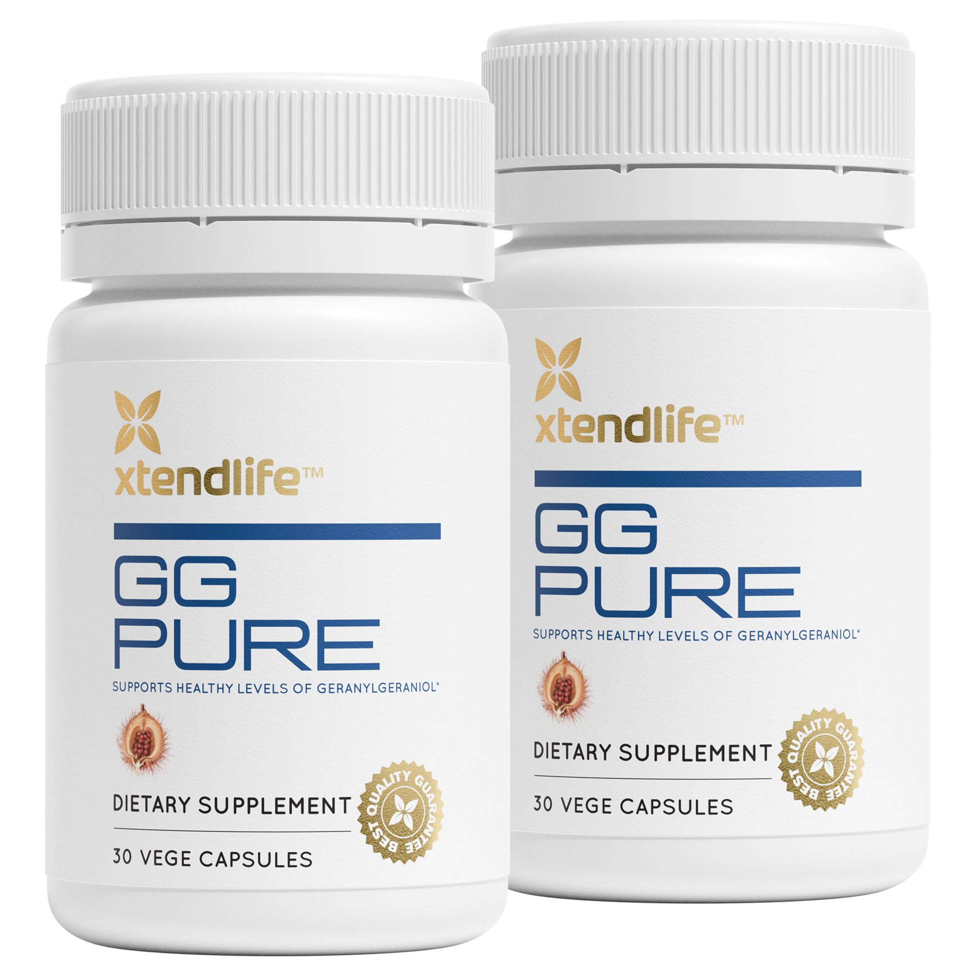 Xtendlife GG Pure bottle with capsules for daily CoQ10 support.