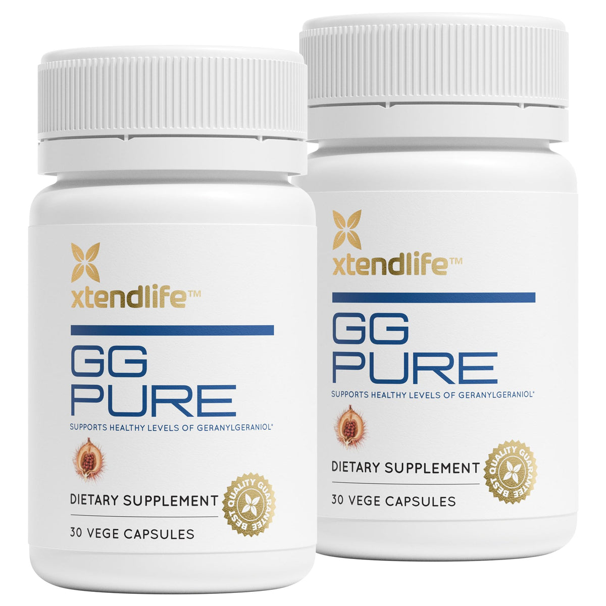 Xtendlife GG Pure bottle with capsules for daily CoQ10 support.