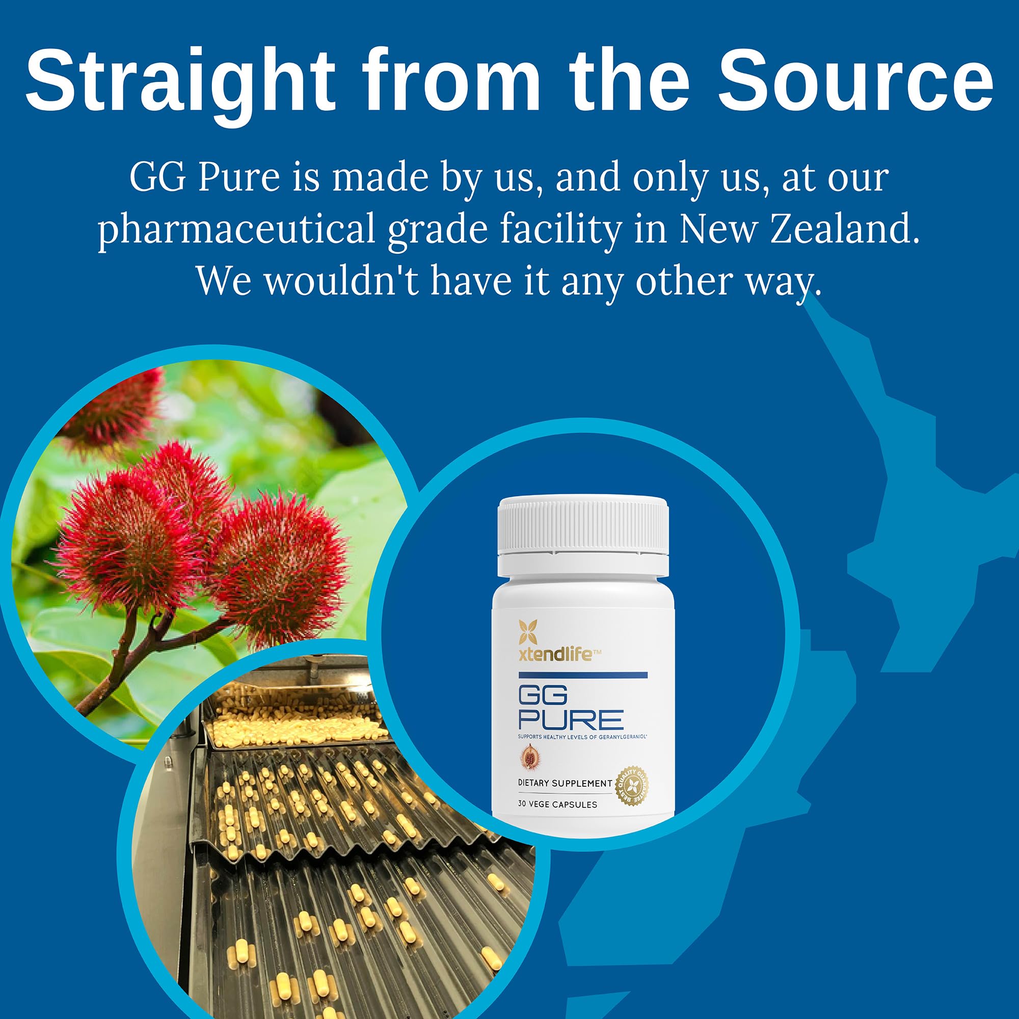 Xtendlife GG Pure label highlights natural GG from annatto.