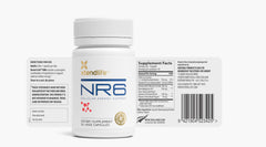 Xtendlife NR6 capsules close-up emphasizing NR and resveratrol