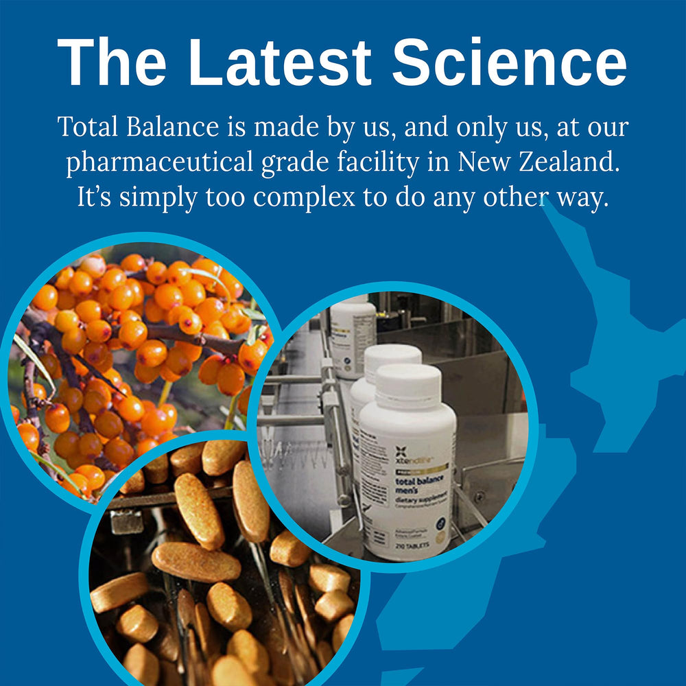 Xtendlife Total Balance packaging box highlights 30-day supply.