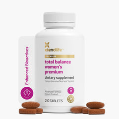 Xtendlife Total Balance bottle for women promoting daily wellness
