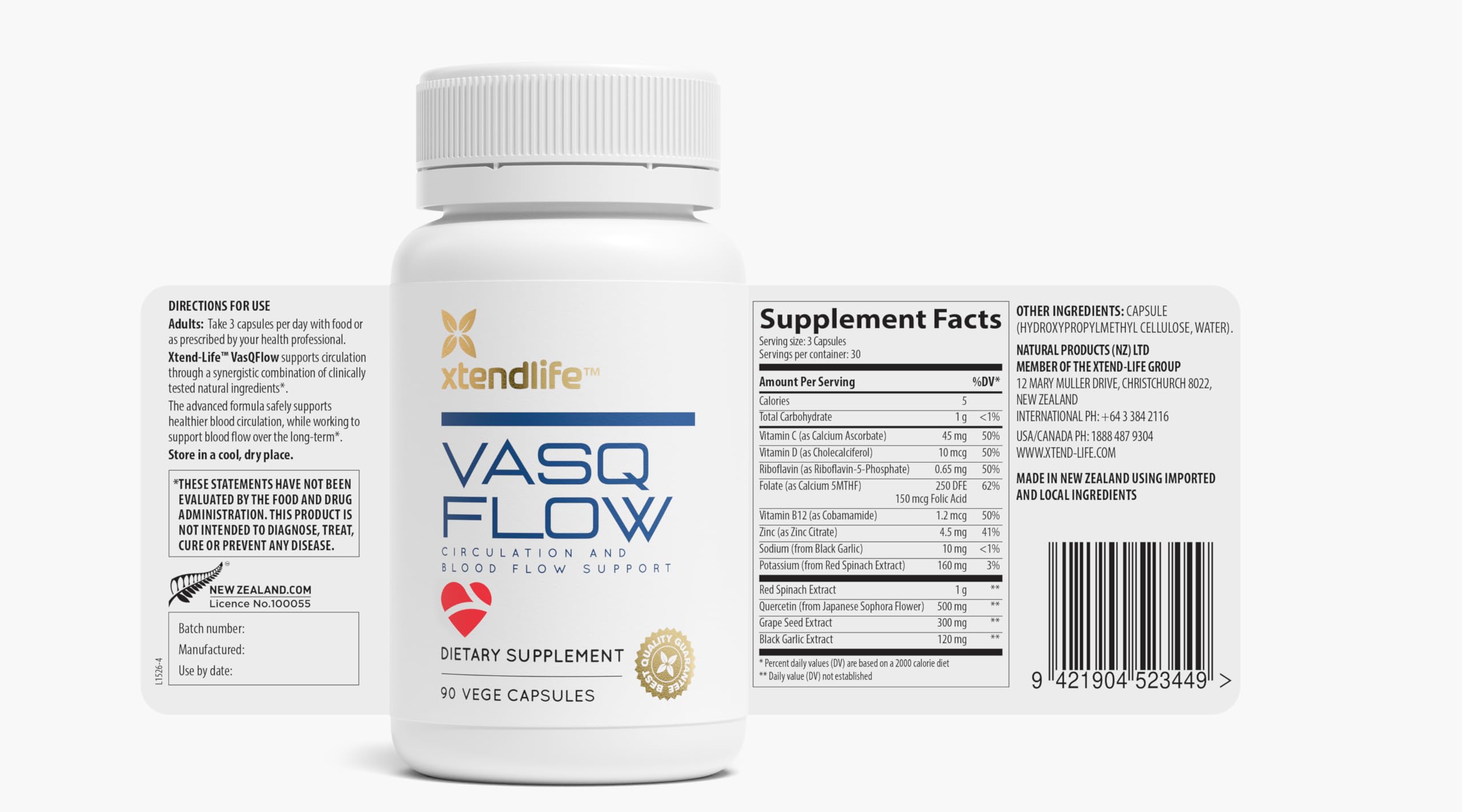 New Zealand grape seed in VasQFlow for antioxidant boost