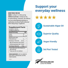 Xtendlife vegan Omega 3 on a plate paired with healthy meals.
