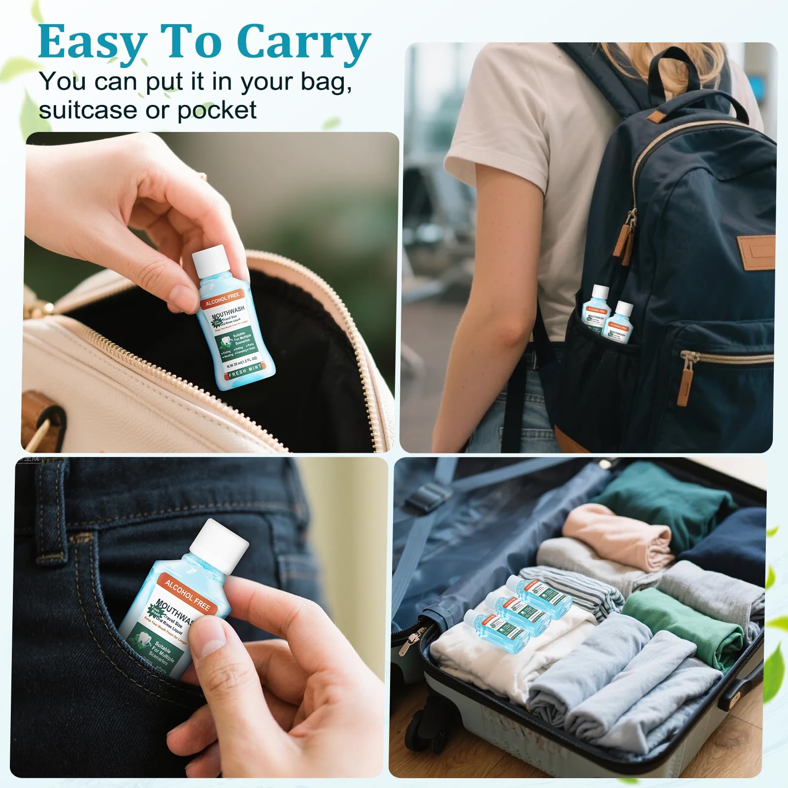 Xuezoioy travel-size mouthwash pack of 100 for easy stocking