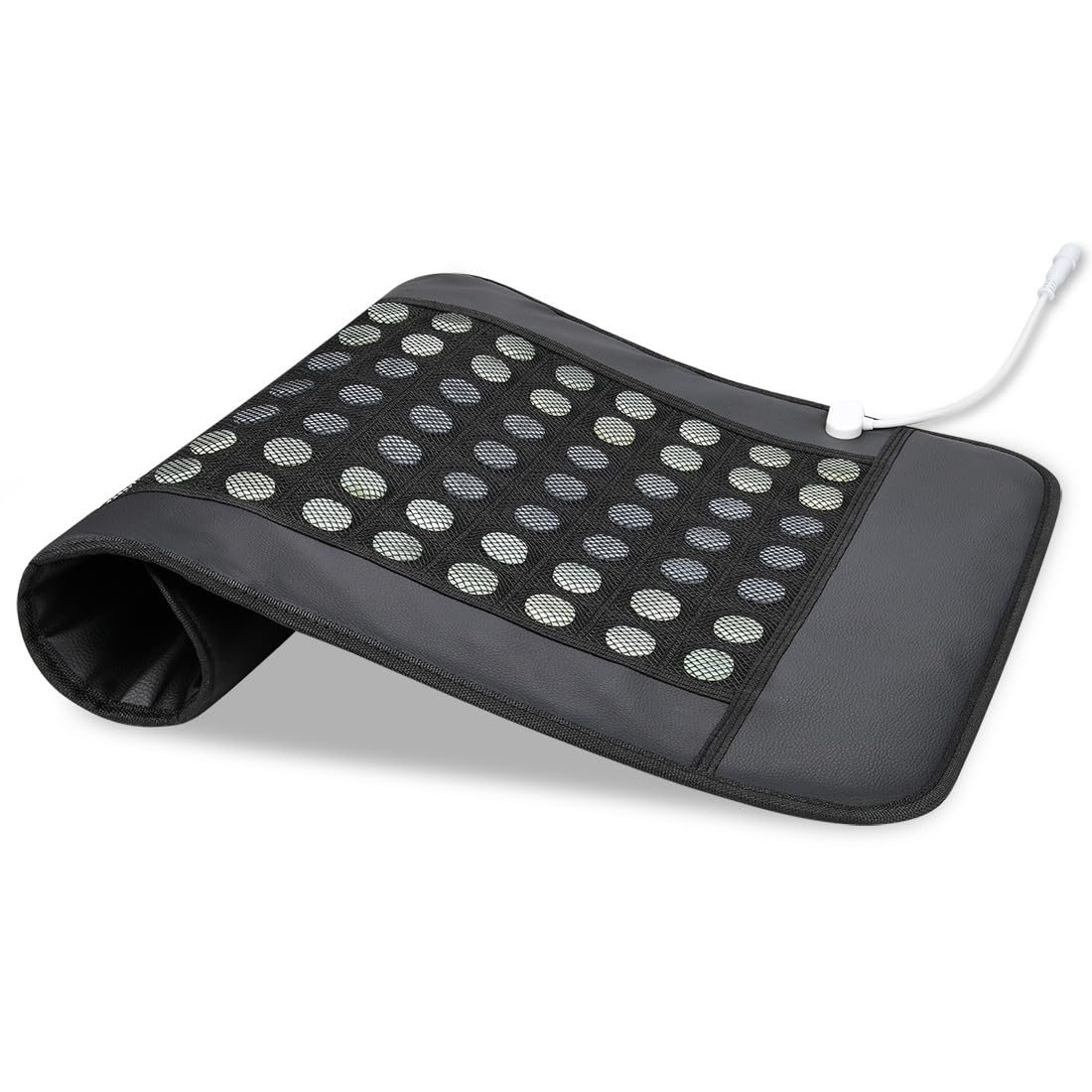 XUYU far infrared heating pad on back and shoulders for deep warmth and muscle comfort.