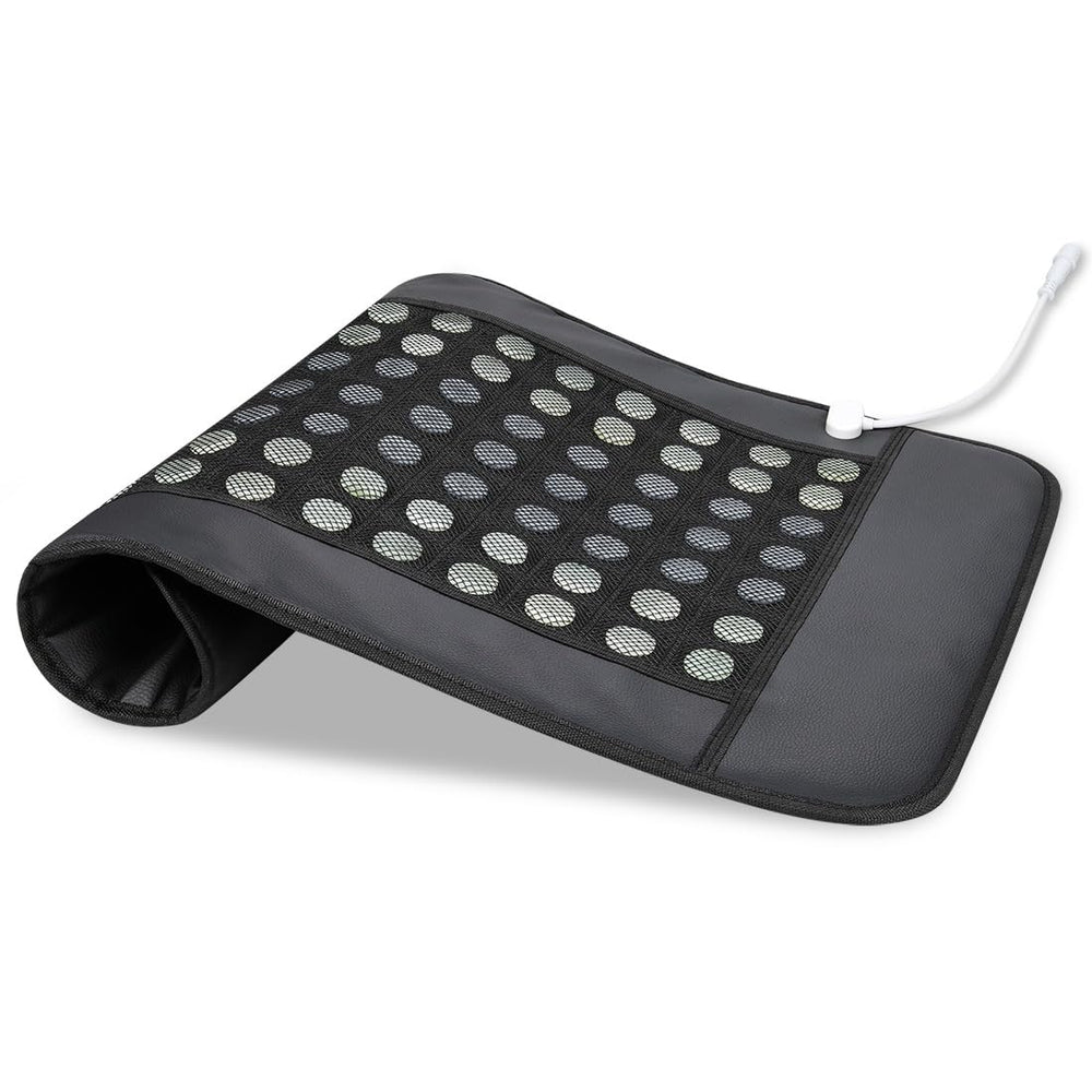 XUYU far infrared heating pad on back and shoulders for deep warmth and muscle comfort.