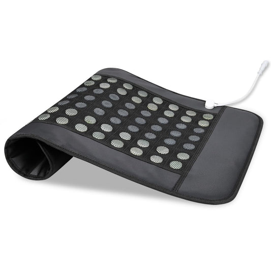 XUYU far infrared heating pad on back and shoulders for deep warmth and muscle comfort.