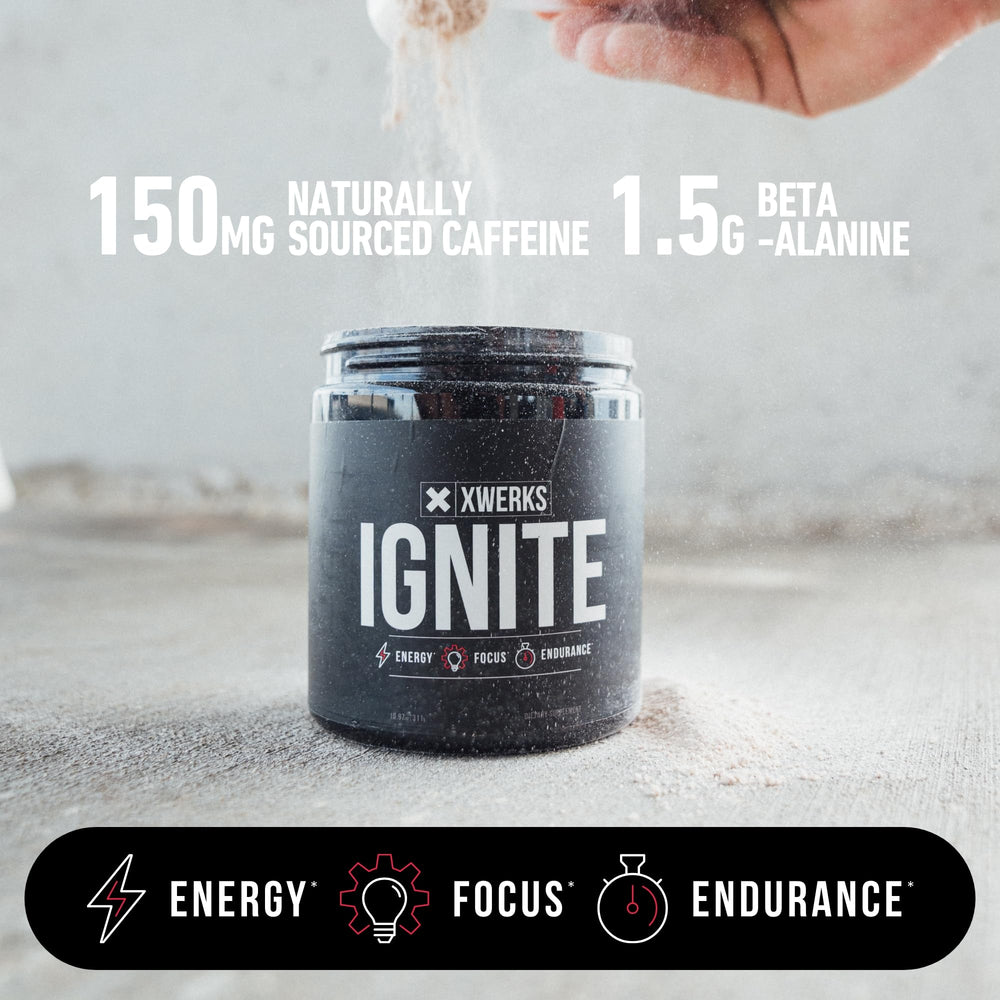 Xwerks Ignite ingredients balance highlight steady energy without heavy fillers.