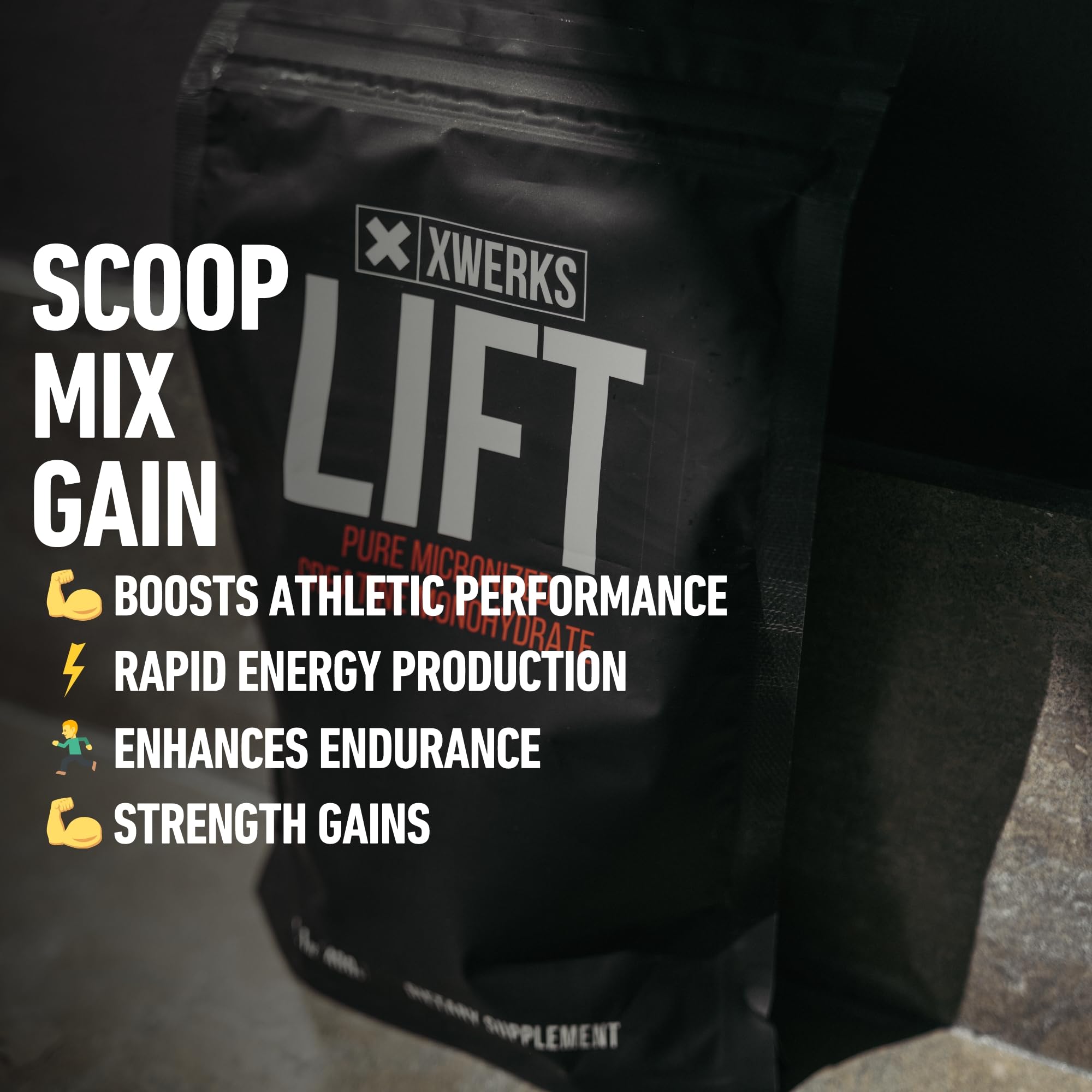 Xwerks Lift fits into training days with easy pre- or post-workout use.