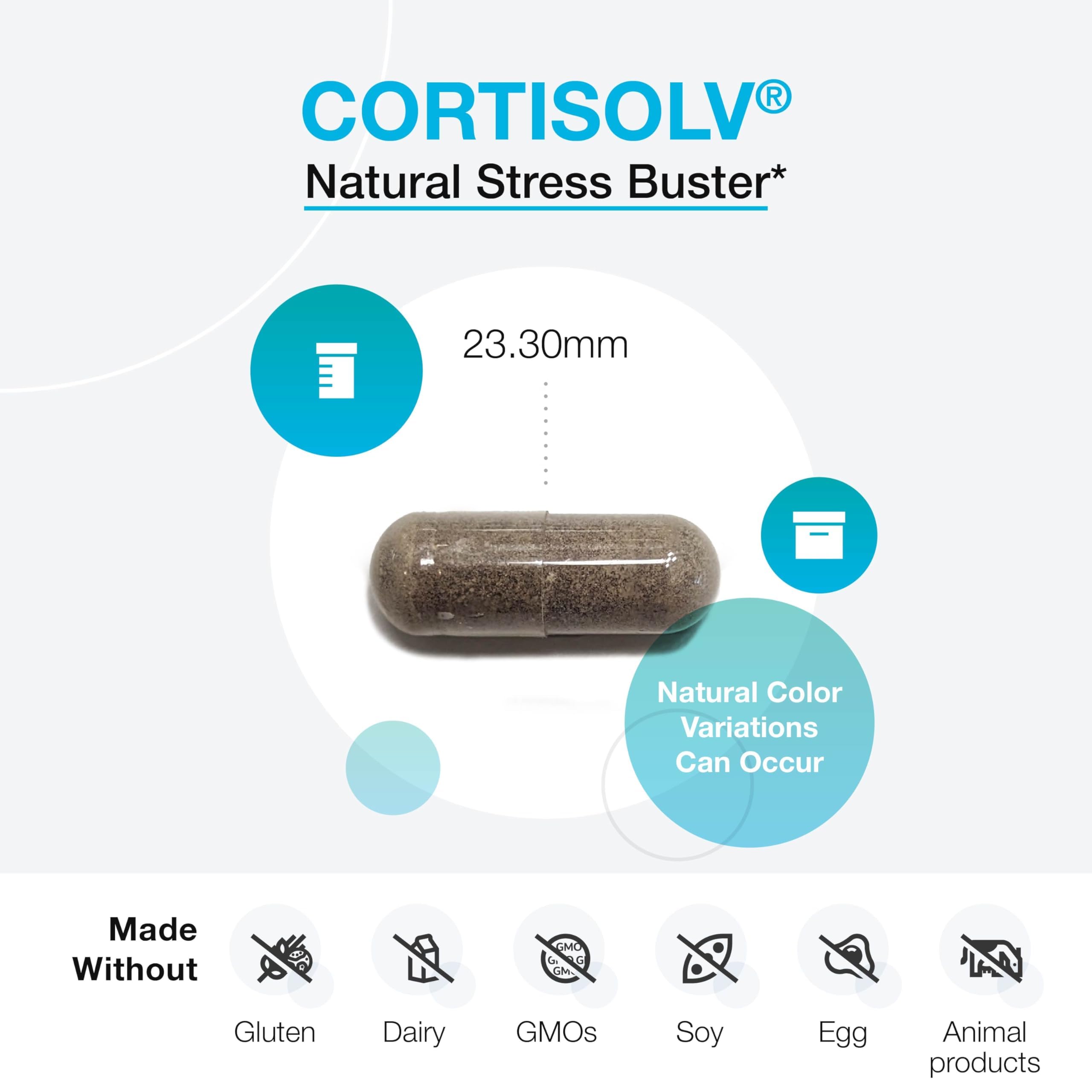 XYMOGEN Cortisolv ashwagandha dried herbs for adaptogenic support.