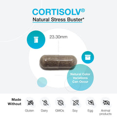 XYMOGEN Cortisolv ashwagandha dried herbs for adaptogenic support.