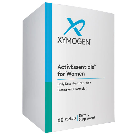 XYMOGEN ActivEssentials for Women four-pack front view for easy daily nutrition