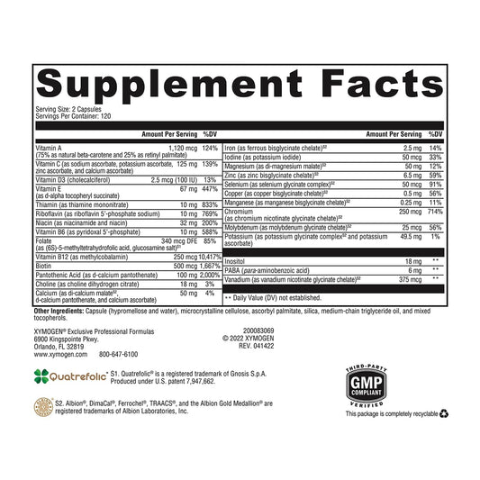 Close-up of ActivNutrients capsules highlighting chelated minerals and B vitamins