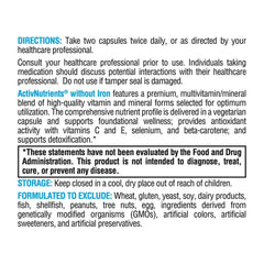 Xymogen ActivNutrients Without Iron bottle ready for daily routine on counter