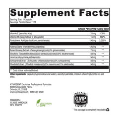Close-up of XYMOGEN Adrenaliv capsules for easy-to-swallow format.