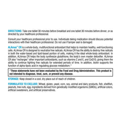 XYMOGEN ALAmax CR icon layout highlights antioxidant features.