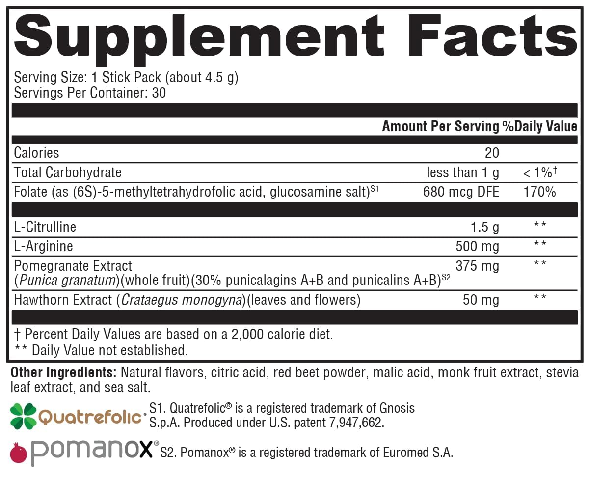 XYMOGEN AngiNOX Elite Fruit Punch dissolving in water for easy daily circulation support
