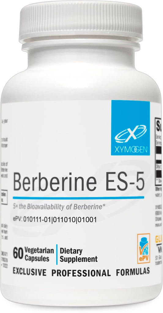 XYMOGEN Berberine ES-5 bottle front supports daily metabolic balance
