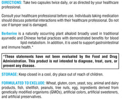 Digestive wellness concept with XYMOGEN Berberine HCL 1000mg and a healthy meal