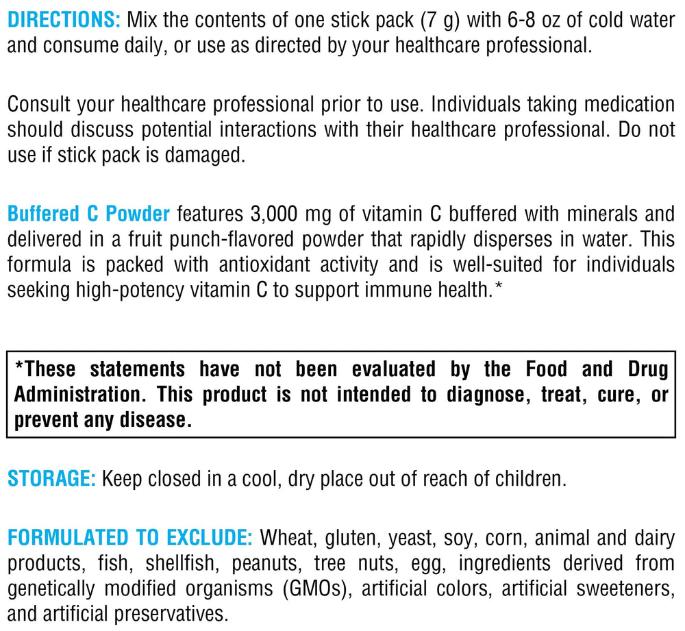 XYMOGEN Buffered C Powder prepared drink in a glass