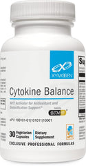 XYMOGEN Cytokine Balance bottle label indicating antioxidant support