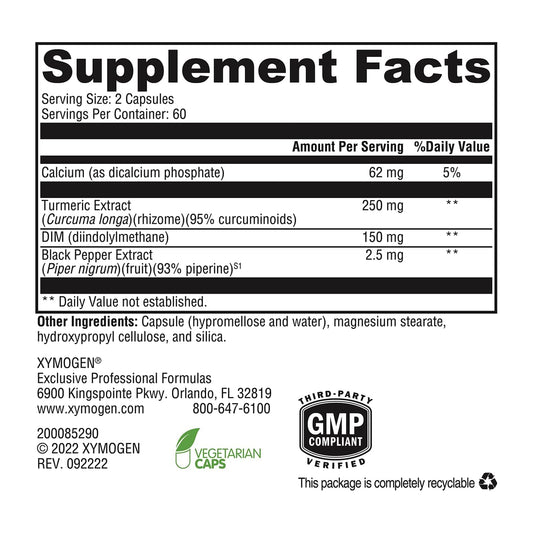 Xymogen Dimension 3 capsules for daily DIM support and estrogen metabolism.