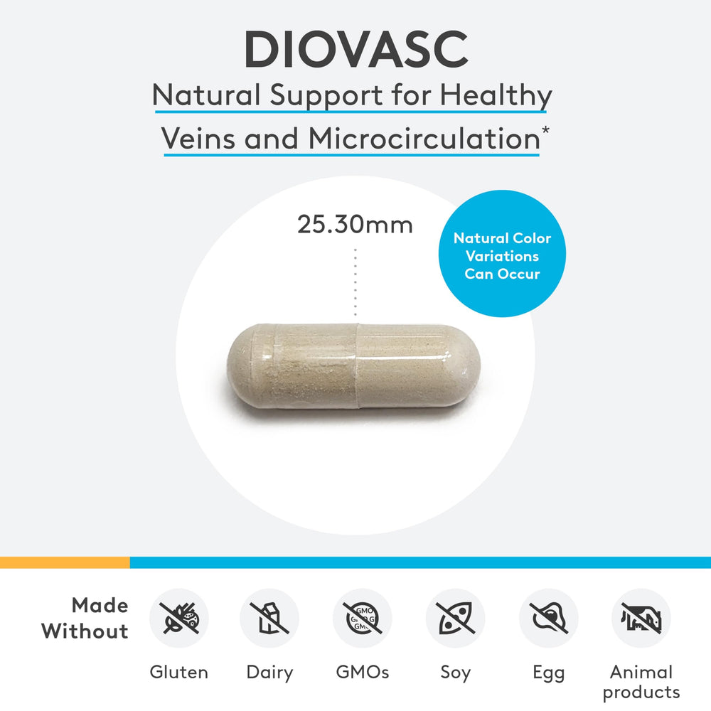 DioVasc capsules ready for daily intake with water.