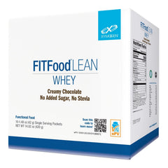 XYMOGEN FIT Lean Food Whey packaging showing premium whey protein for recovery.