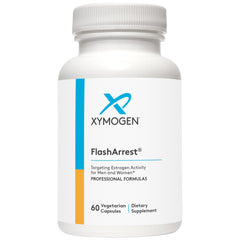 XYMOGEN FlashArrest bottle front suggesting potential support for menopausal comfort