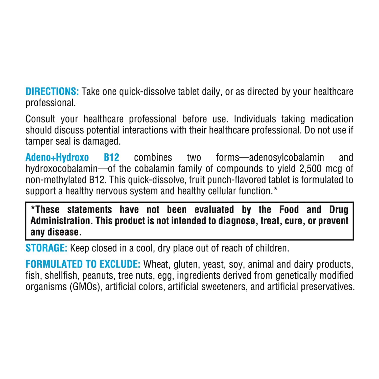 Xymogen B12 formula is gluten-free and GMO-free.