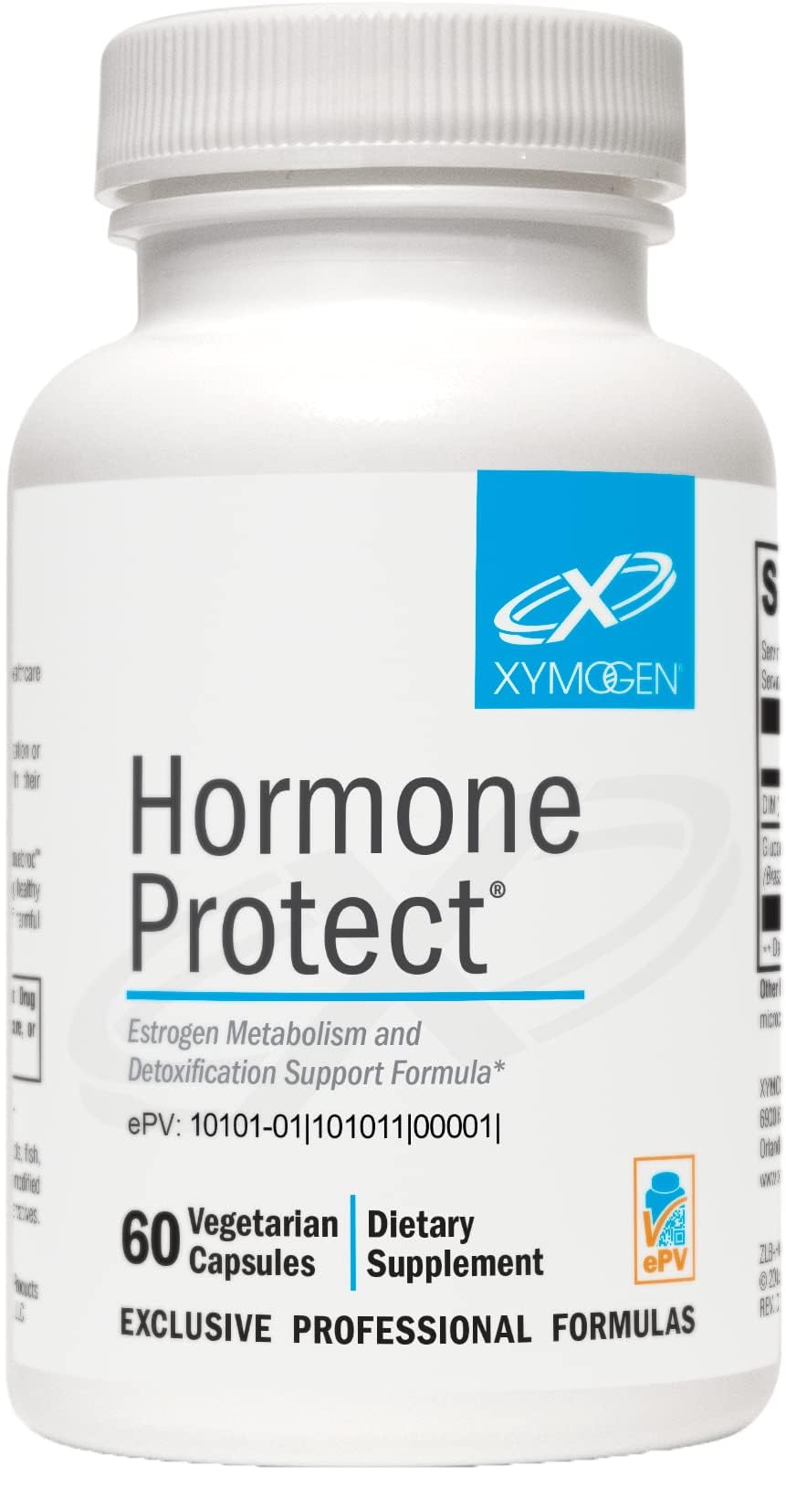 XYMOGEN Hormone Protect bottle front view for estrogen metabolism support.