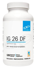XYMOGEN IG 26 DF bottle for easy daily immune support and gut health.