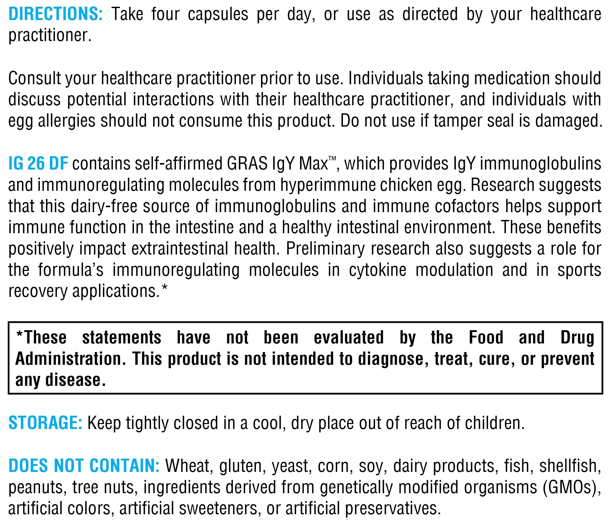 XYMOGEN IG 26 DF egg-derived immunoglobulins support balance.