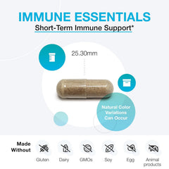 XYMOGEN Immune Essentials seasonal-defense usage note on packaging