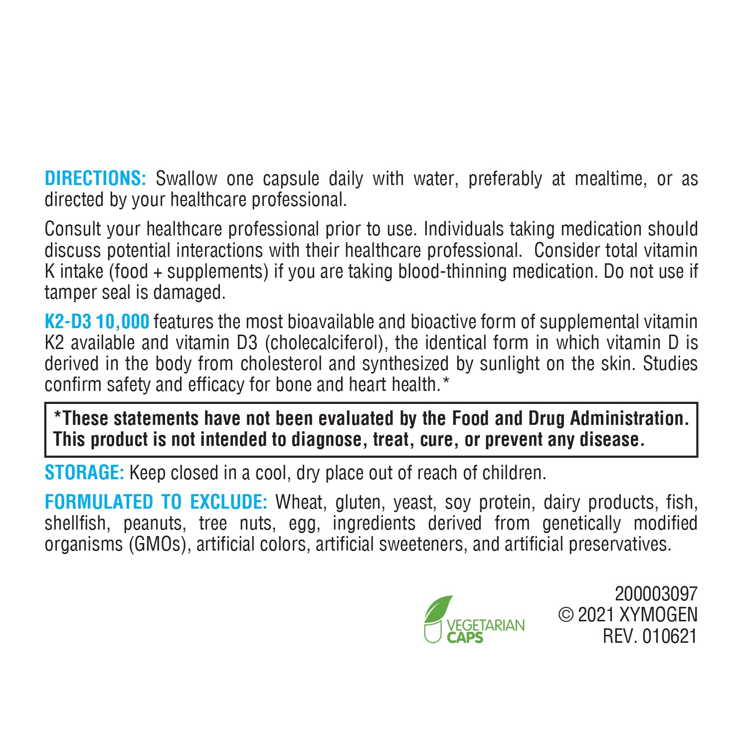 XYMOGEN K2-D3 daily-use bottle ready for routine supplementation.