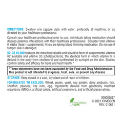 XYMOGEN K2-D3 daily-use bottle ready for routine supplementation.