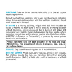 XYMOGEN L-Theanine label shows patented Suntheanine formula for quality.