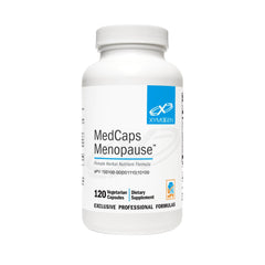 XYMOGEN MedCaps Menopause bottle showing herbal capsules for daily support
