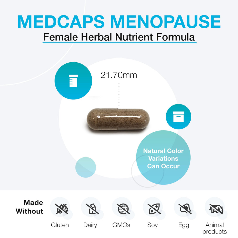 XYMOGEN MedCaps Menopause ginseng extract highlighting energy support