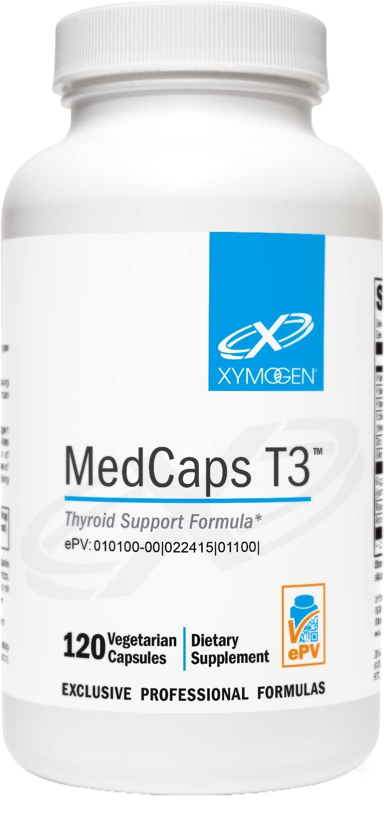 Xymogen MedCaps T3 bottle for daily thyroid support and balanced energy.