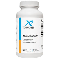 XYMOGEN Methyl Protect bottle top view highlights methylation support.