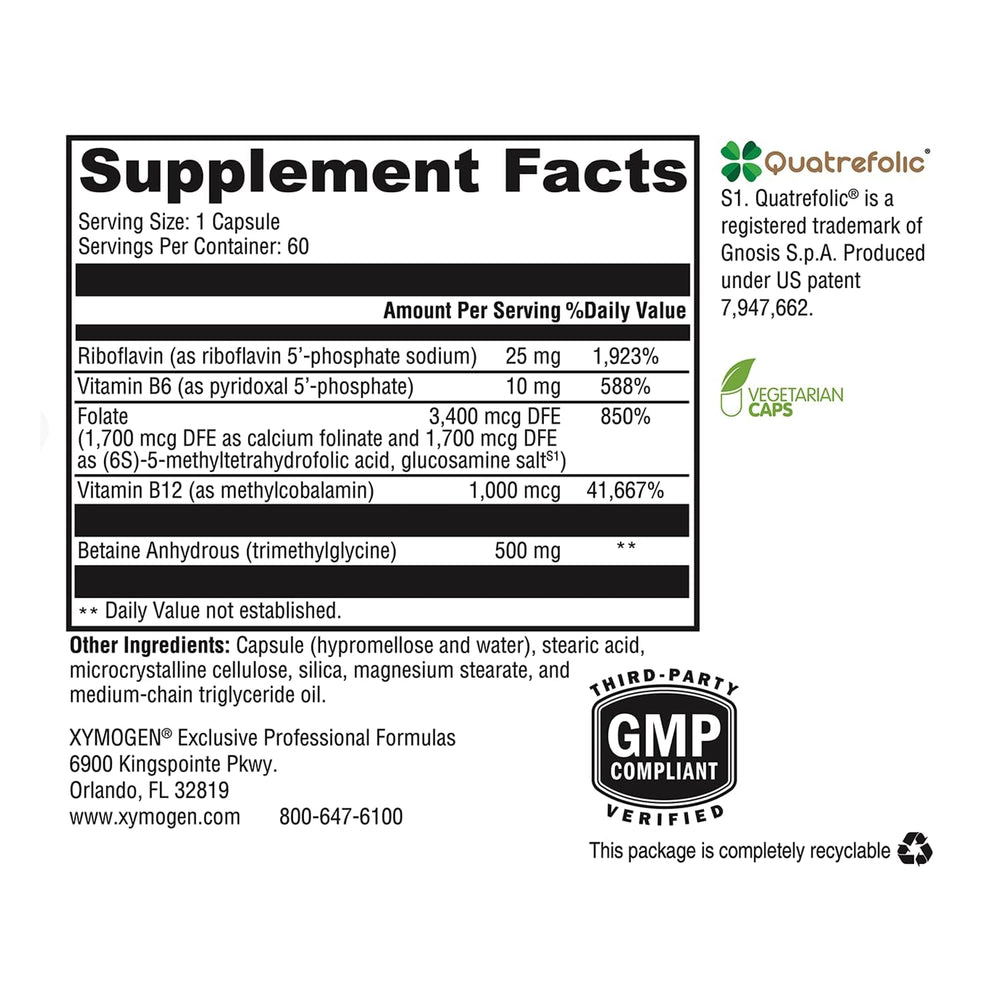 XYMOGEN Methyl Protect capsule close-up shows capsules ready for daily use