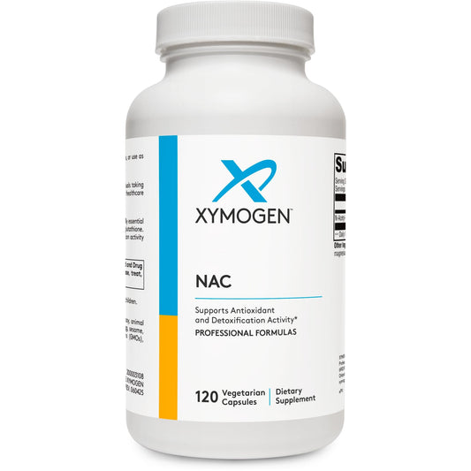 Xymogen NAC 600mg bottle front highlighting antioxidant support