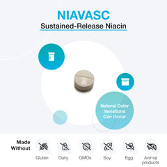 NiaVasc bottle on a clean desk