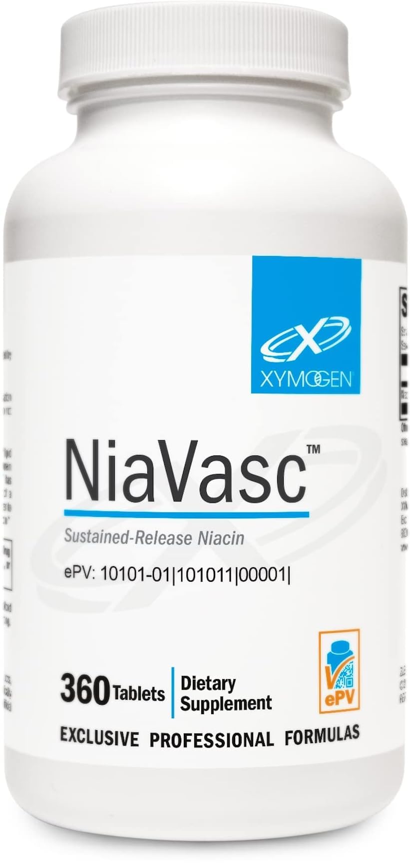 XYMOGEN NiaVasc bottle packaging for daily use