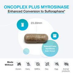 XYMOGEN OncoPLEX Plus capsules closeup with smooth coating for easy swallowing