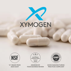 XYMOGEN OptiCleanse GHI B vitamins packaging highlighting energy-friendly nutrients.